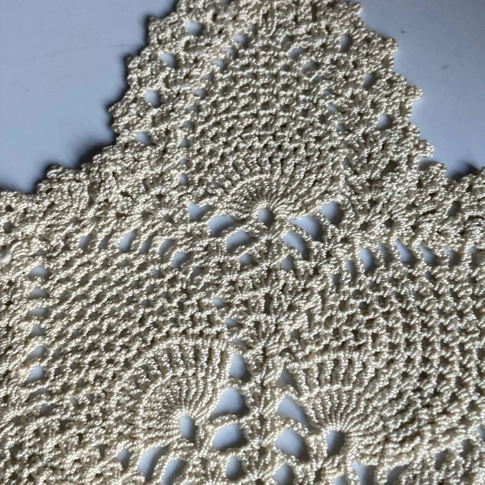 Hand Crochet Diamond Shaped Dresser Duster